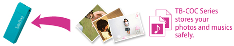 TB-COC Series  stores your photos and musics safely.