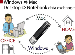 Windows ⇔ Mac OS data exchande